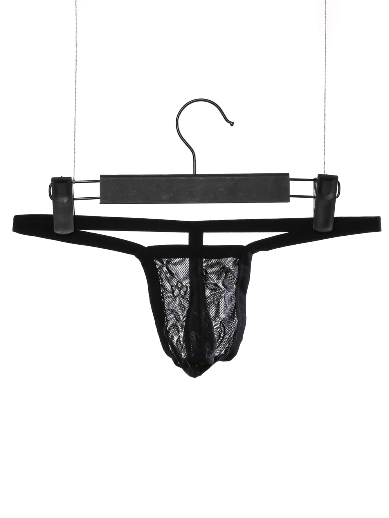 Men Solid Lace Jockstrap