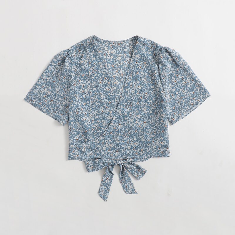 

Ditsy Floral Wrap Crop Top, Multicolor