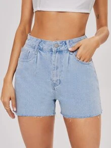 SHEIN High-Waisted Denim Mom Shorts