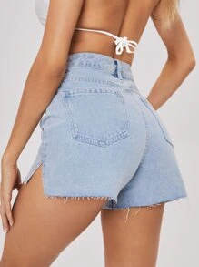 SHEIN High-Waisted Denim Mom Shorts