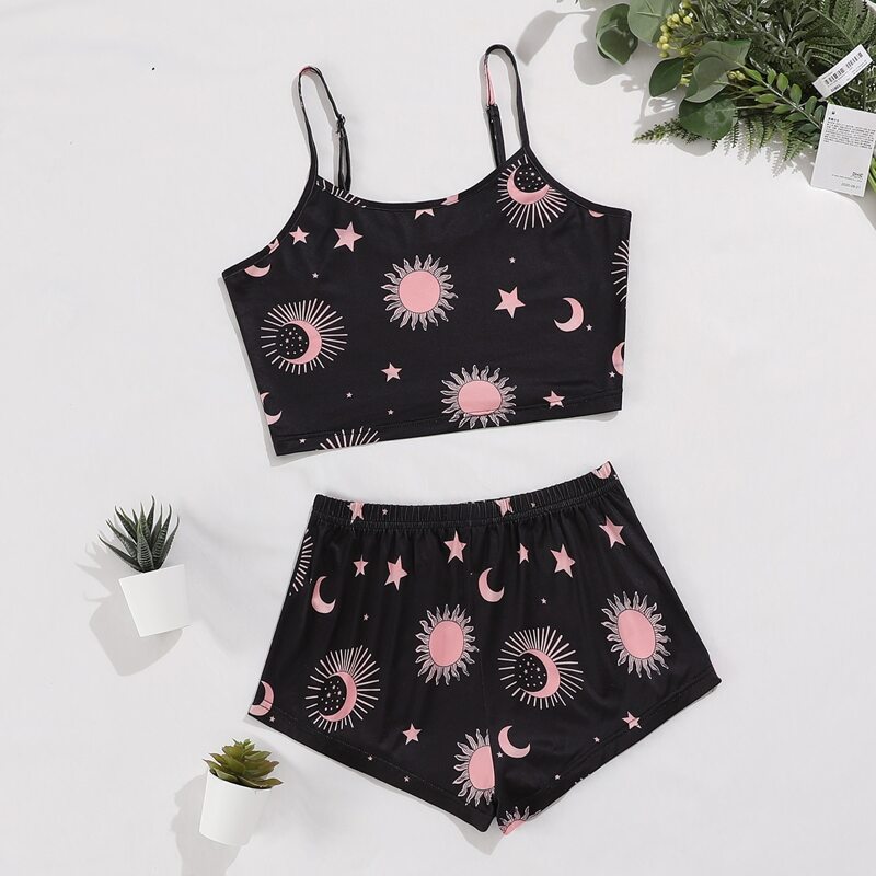 

Galaxy Print Cami PJ Set, Multicolor