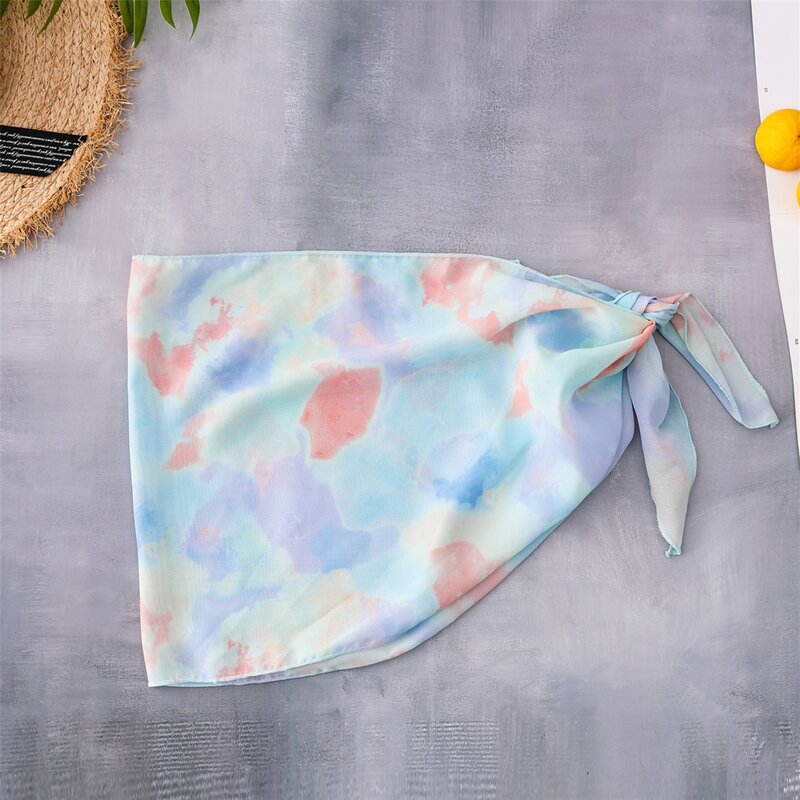 

Tie Dye Knot Side Cover Up Skirt, Multicolor