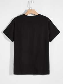 Manfinity Tops Nam Slogan Sẵn sàng - màu đen - Xem 2