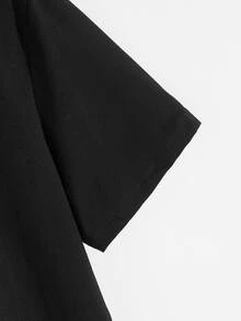 Manfinity Tops Nam Slogan Sẵn sàng - màu đen - Xem 3