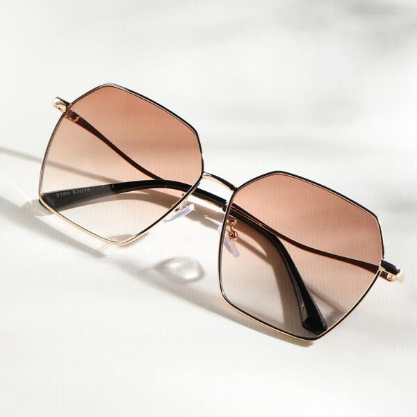 

Polygon Metal Frame Sunglasses
