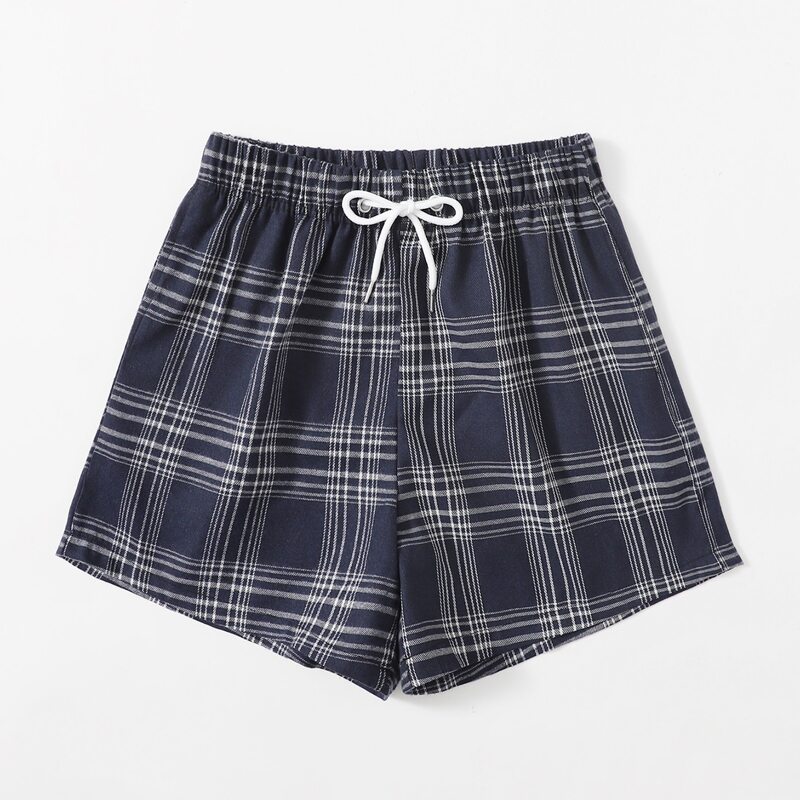 

Plaid Drawstring Shorts, Multicolor