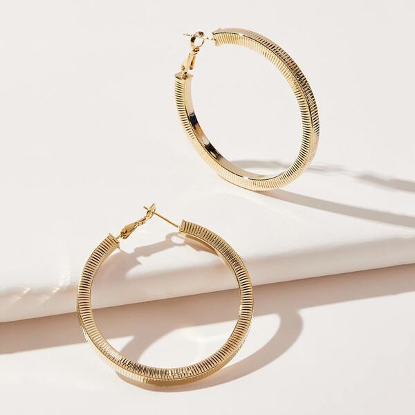 

METAL HOOP EARRINGS, Gold