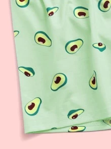Conjunto de pijama con estampado de aguacate - Multicolor - Ver 3