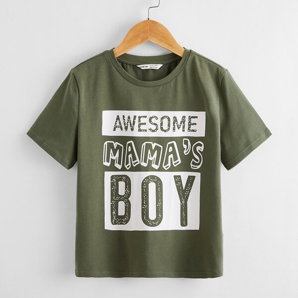 

Boys Letter Graphic Top, Army green