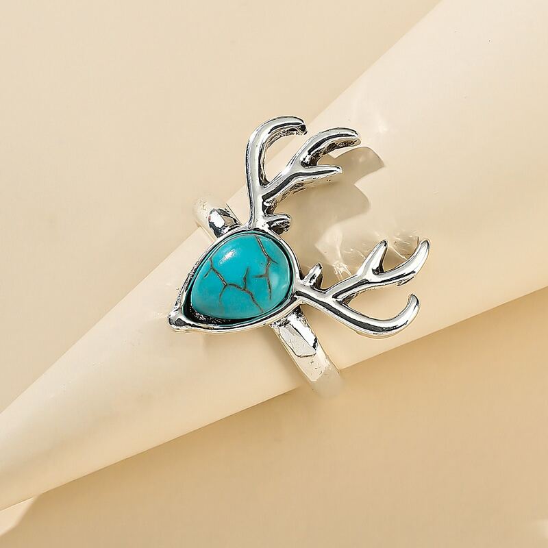 

Gemstone Antlers Ring, Silver