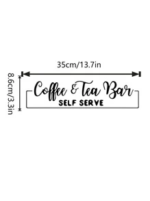 Slogan Graphic Wall Sticker - Black - View 2