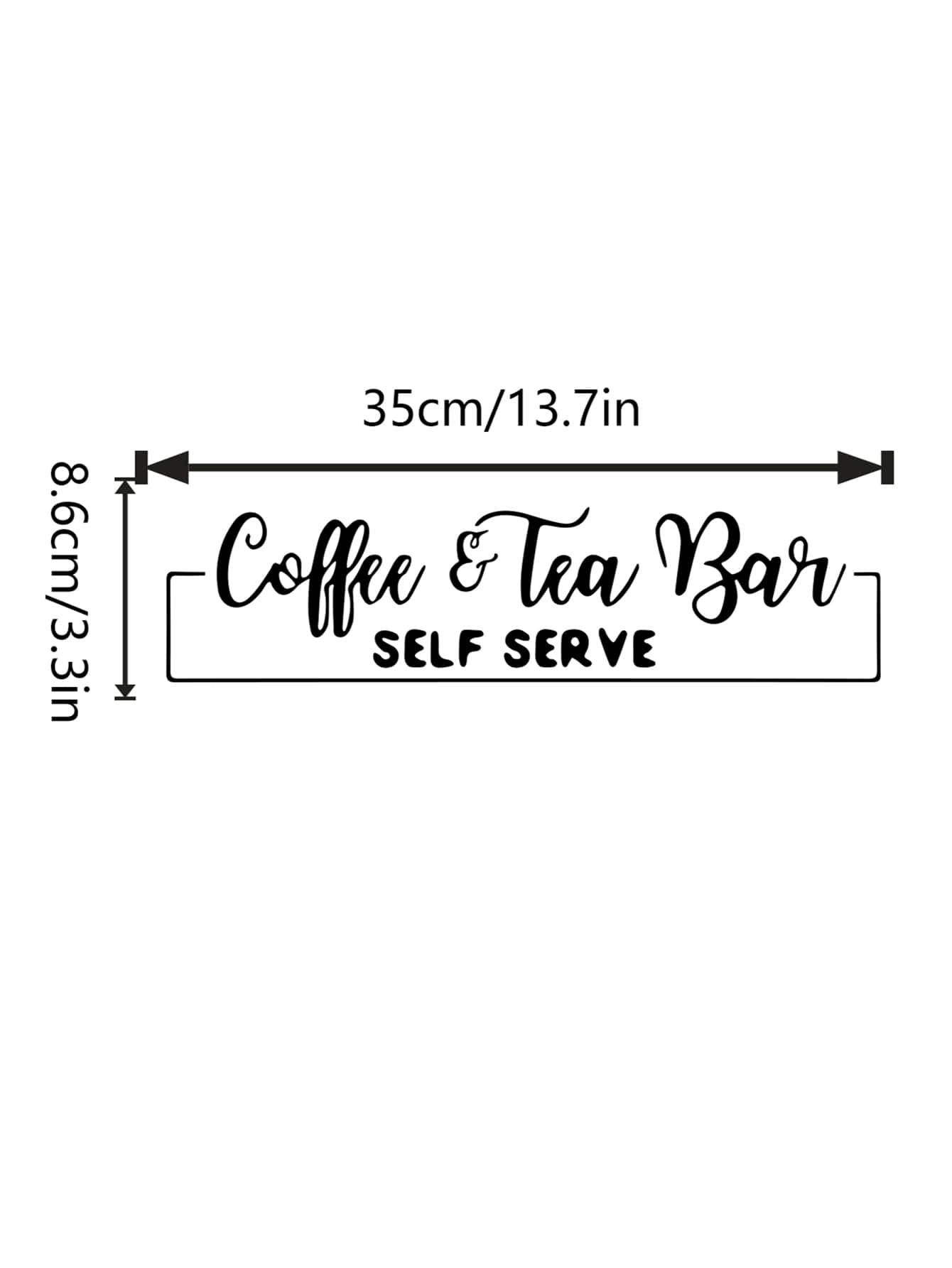 Slogan Graphic Wall Sticker - Black - View 2