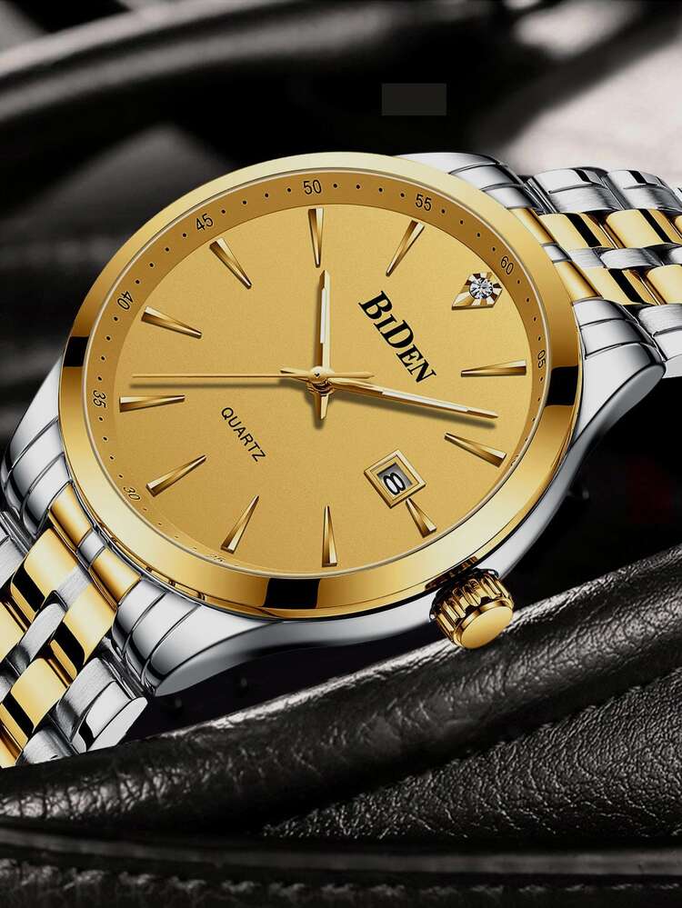 男士防水日期石英手錶 - 彩色 - 查看 4