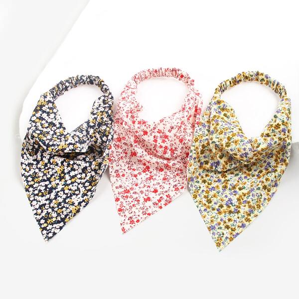 

3pcs Ditsy Floral Hair Band, Multicolor