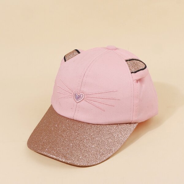 

Girls Cartoon Graphic Baseball Cap, Pink
