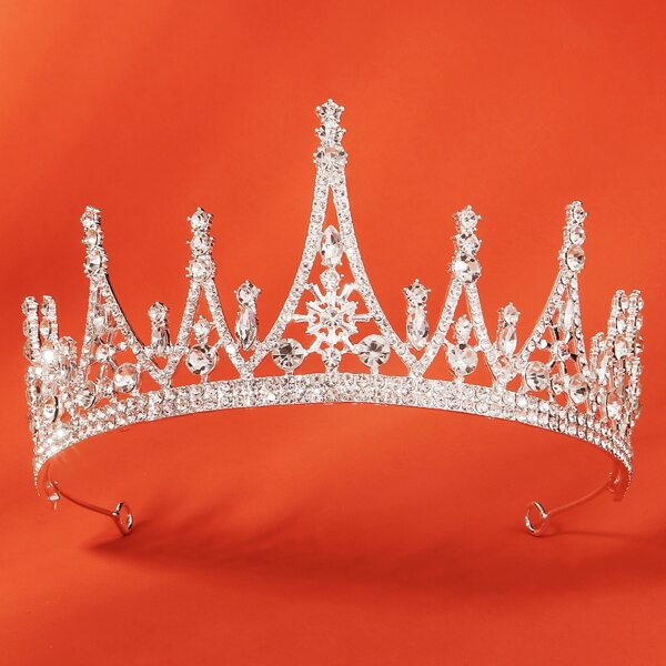 

Crown Design Rhinestone Hair Accessory, Silver