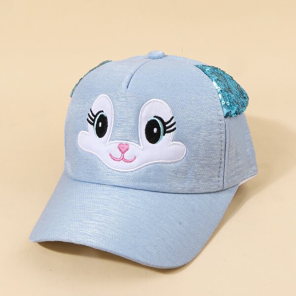 

Girls Cartoon Graphic Baseball Cap, Blue