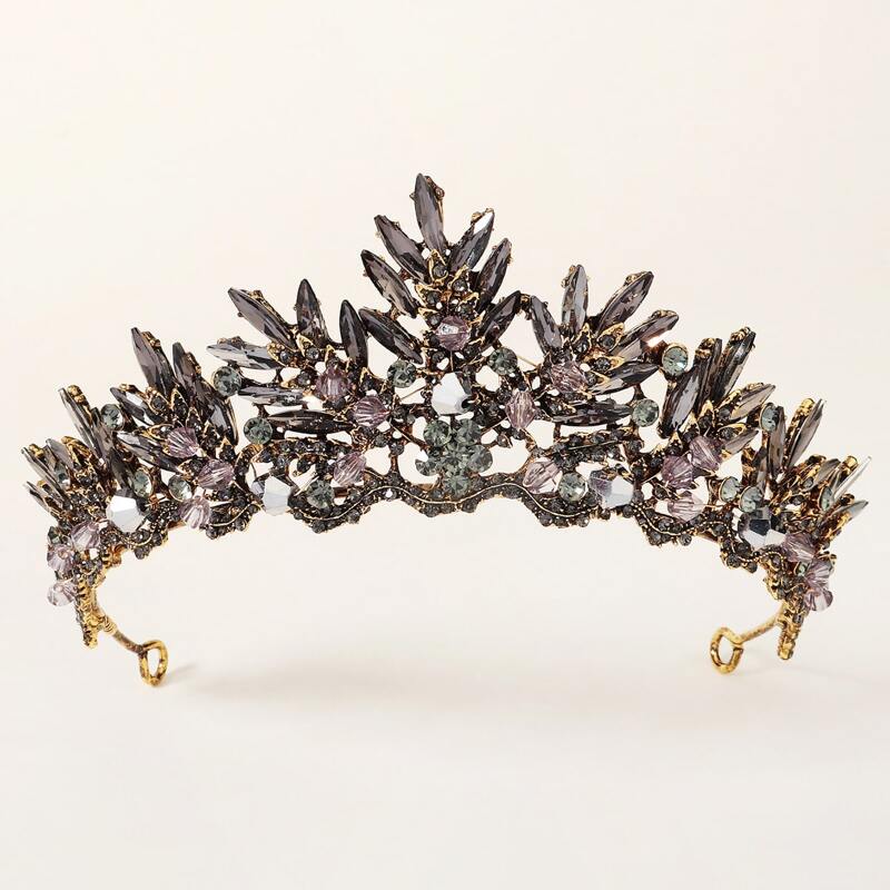 

Crown Design Rhinestone Hair Accessory, Gold