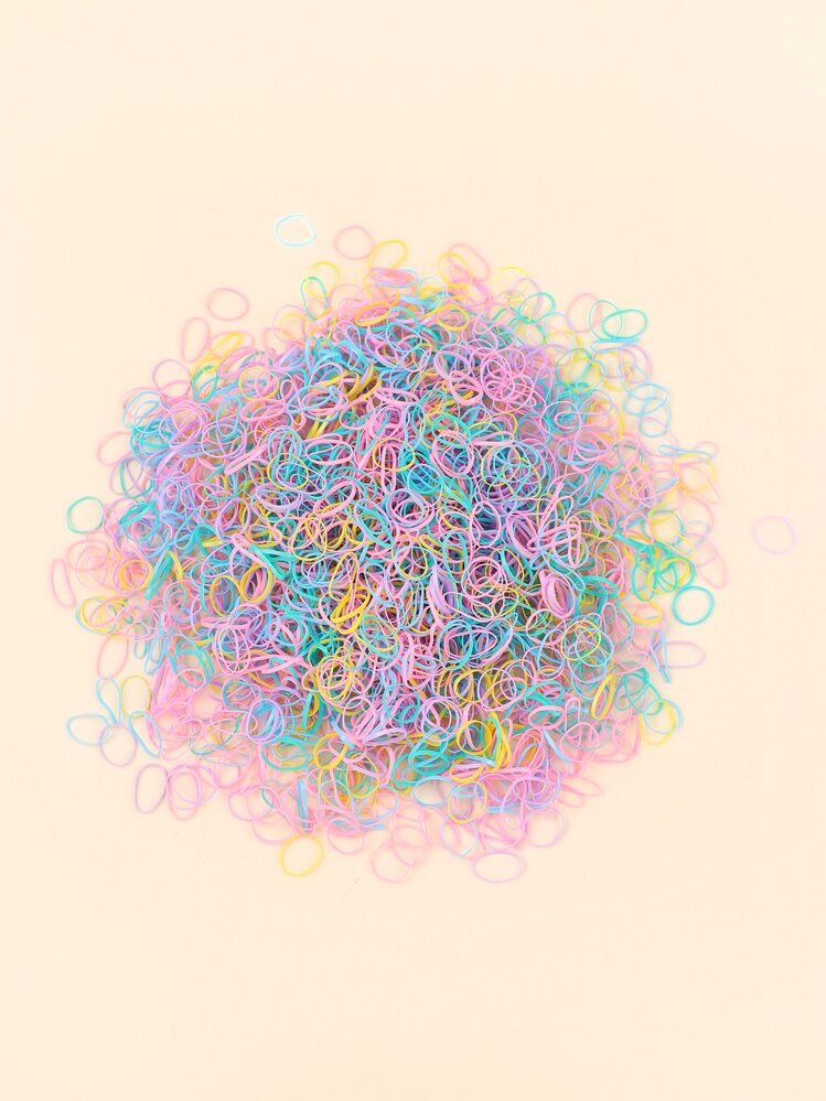 1000pcs Girls Colorful Hair Tie - Multicolor - View 3