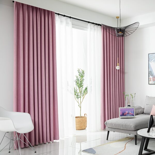 

Plain Single Panel Blackout Curtain, Pink