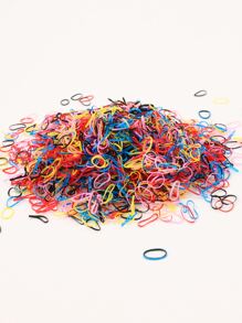bilicaca 1000入組女孩彩色髮圈 - 彩色 - 查看 3