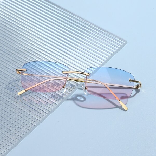 

Tinted Lens Rimless Sunglasses
