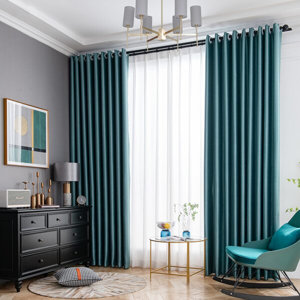 

Plain Single Panel Blackout Curtain, Green