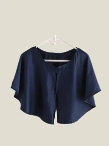Detachable Bib Collar - Navy Blue - View 2