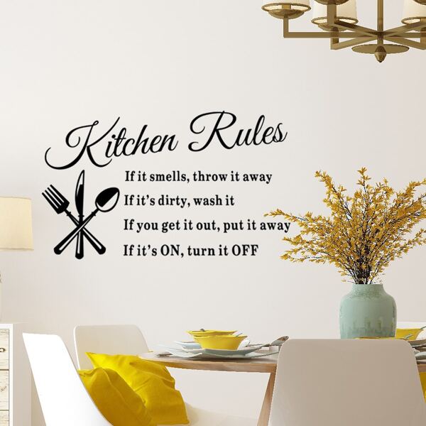 

Slogan Graphic Wall Sticker, Black