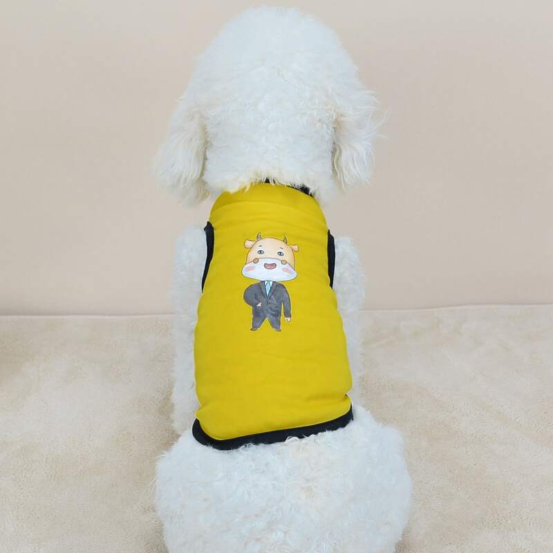 

Cow Print Pet Tank, Yellow