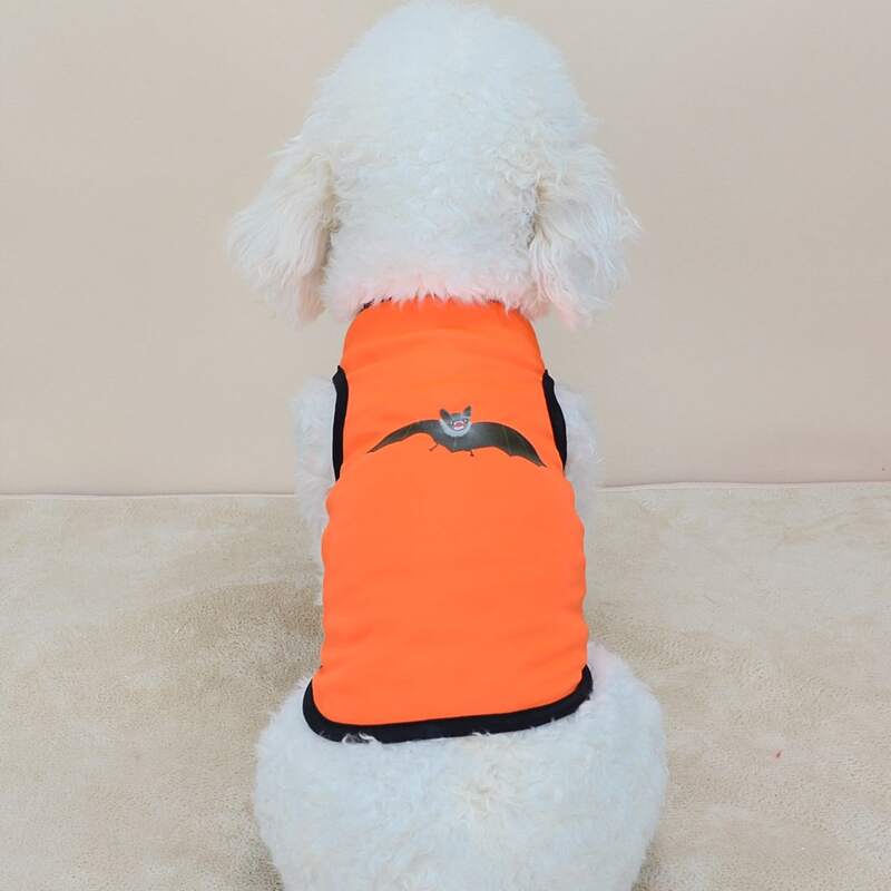 

Bat Print Pet Tank, Orange