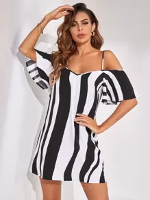 SHEIN فستان حاجز اللون كاجوال