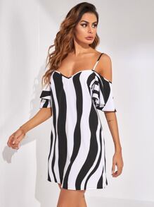 SHEIN فستان حاجز اللون كاجوال