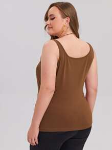 SHEIN Essnce Einfarbiges Tank Top - Braun - Übersicht 2