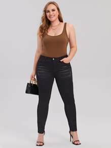 SHEIN Essnce Einfarbiges Tank Top - Braun - Übersicht 5
