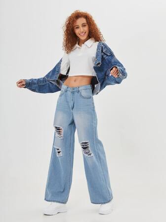 Jean baggy déchiré(sans sac)
