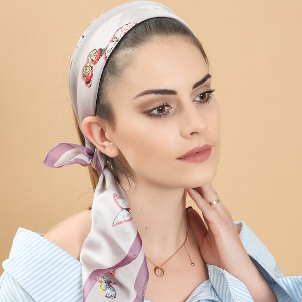 

Butterfly Print Bandana, Lilac purple
