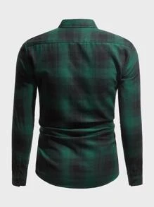 Manfinity Homme Men Plaid Print Button Up Shirt - Multicolor - View 2