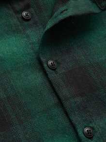 Manfinity Homme Men Plaid Print Button Up Shirt - Multicolor - View 3