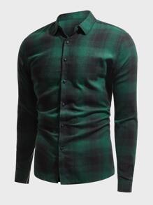 Manfinity Homme Men Plaid Print Button Up Shirt - Multicolor - View 5