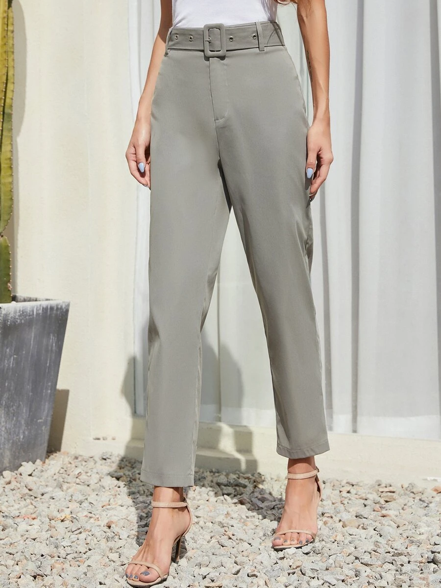 Mulvari Pantalones de nadador con cinturón de muslo alto - Gris - Ver 1