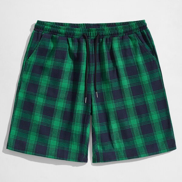 

Men Plaid Drawstring Shorts, Multicolor