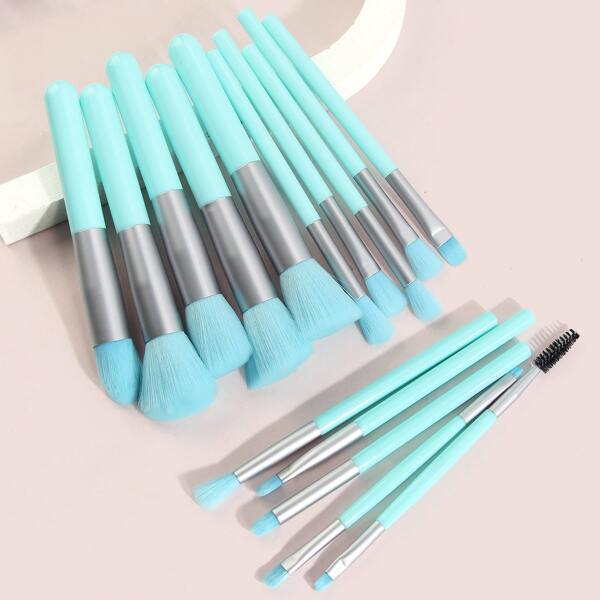 

15pcs Makeup Brush Set, Baby blue