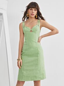 SHEIN Đầm Tách - Màu xanh chanh - Xem 9