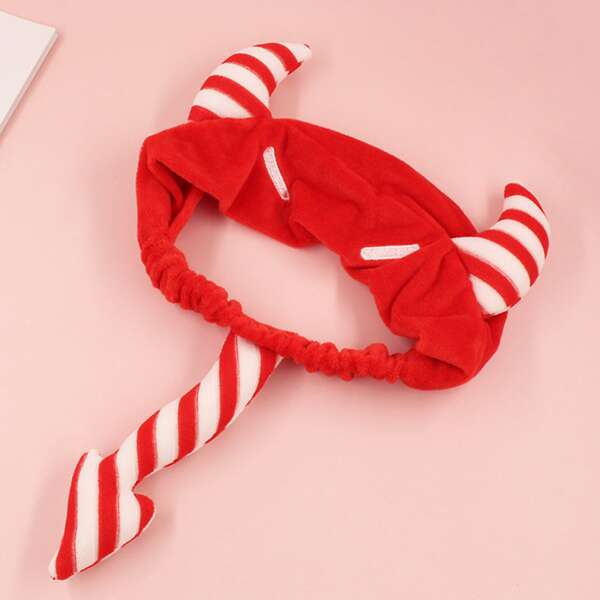 

Devil Design Bath Headband, Red