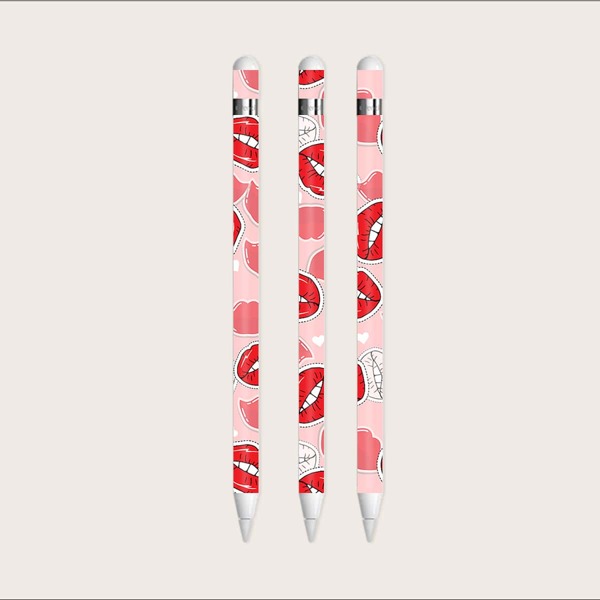 

Стикер Apple Pencil 1st с рисунком губ 1 лист, Многоцветный