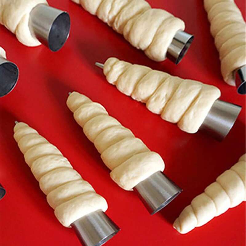 

3pcs Stainless Steel Croissant Mold, Silver