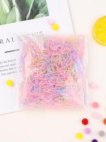 1000pcs Girls Colorful Hair Tie - Multicolor - View 1