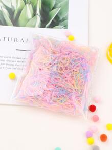 1000pcs Girls Colorful Hair Tie - Multicolor - View 2