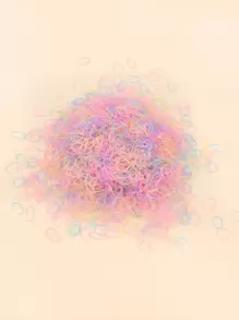 1000pcs Girls Colorful Hair Tie - Multicolor - View 3